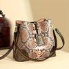 Unique Snake Print Tote Bag Gradient Color with Adjustable Shoulder Strap Multiple Compartments Golden-Tone Hardware Crossbody Purse for Everyday Use