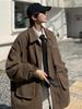 Men's Trendy Loose-Fit Workwear Jacket - Hong Kong Style for Autumn/Spring