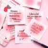 Korean Peach Sticky Notes: Non-Adhesive Creative Notepad, Tearable, Portable, Gradient Color Heart Design