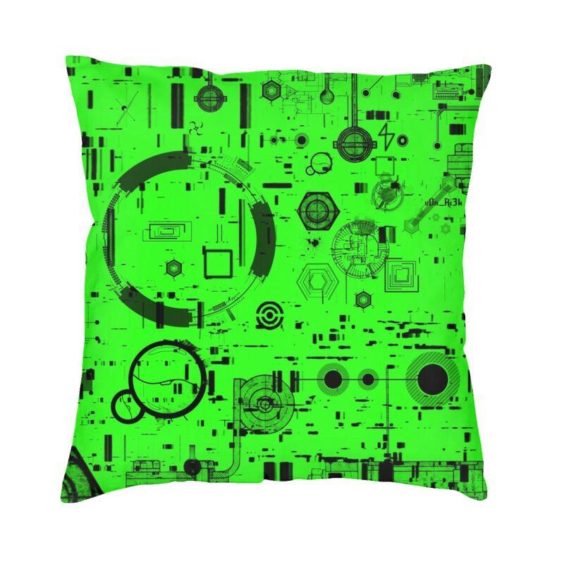 Geek Computer Circuit Board Cushion Cover 40X40Cm Programmer Hacker Tech Soft Luxury Throw Pillow Home Decor Peach skin 18*18(CM)-1Pcs