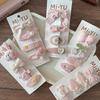 4pcs/set Pink Hairpins Sweet Fabric Bow Children's Hair Clips Hairgrips Girls Bangs Side BB Clip Kids Headwear Hair Accessories