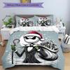 3Pcs Christmas Jack Skellington Bedding Set Quilt Cover Pillowcase Home Christmas Xmas Halloween Gift 1 Duvet Cover 2 Pillowcase S921518