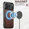 SUTENI G5 For iPhone 17 Pro Max Case Compatible with MagSafe Litchi Texture Leather Back Cover