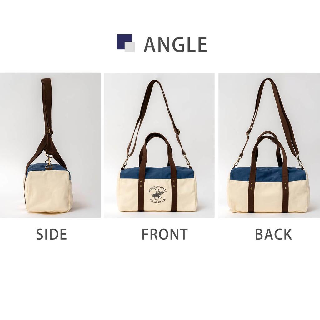 BEVERLY HILLS POLO CLUB Logo marki Beverly Hills Polo Club z nadrukiem konika BHPC Torba dwurzędowa na ramię torba typu tote z odpinanym paskiem na ramię, około