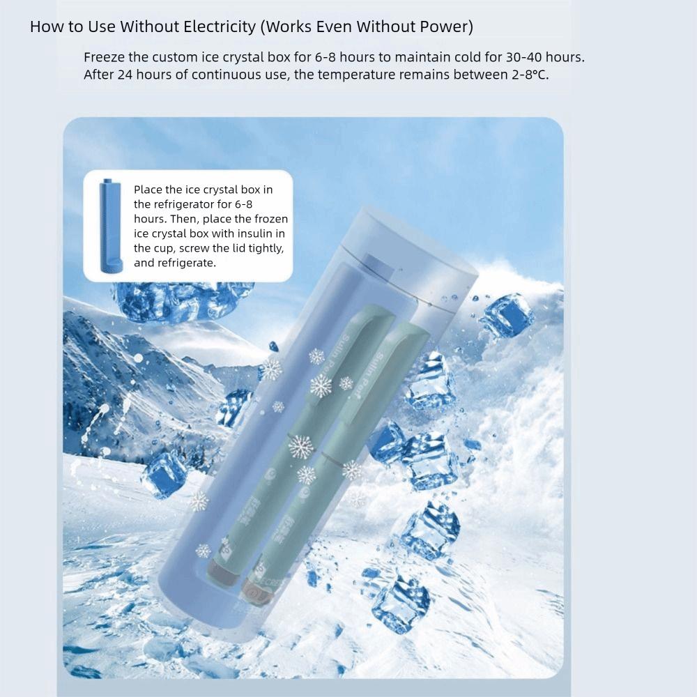 USB Charging Insulin Cooler Box LCD Digital Display Drug Refrigerated Cup  Travel