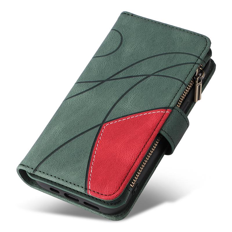 For Samsung Galaxy A05s 4G Leather Case with Strap Zipper 9 Card Slot Phone Cover Stand