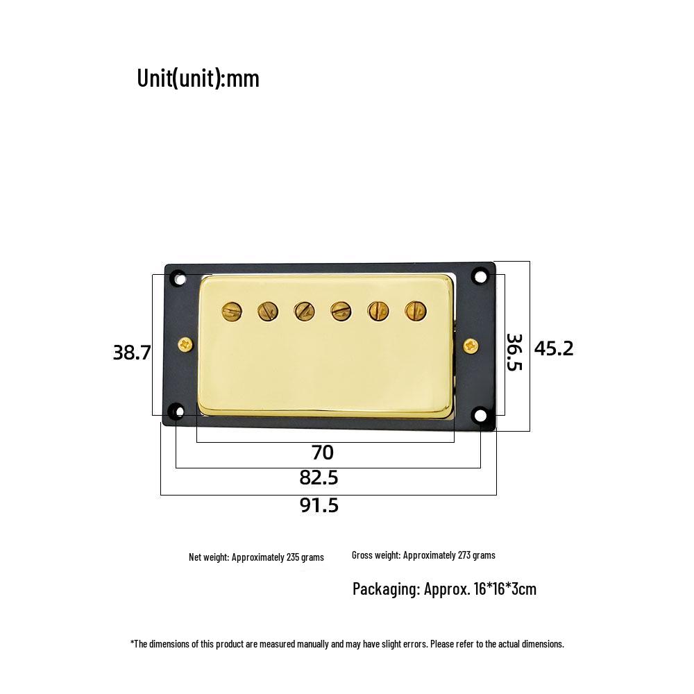 Chrome and Gold-Plated Dual Humbucker Pickups for LP Electric Guitar