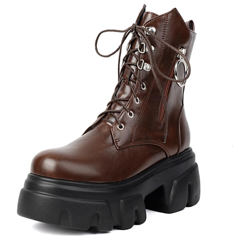 Fashion Platform Ankle Boots for Women New 2024 Winter Black Gold Silver Motorcycle Boots Punk Heel Zipper Party Shoes Lady Large Size