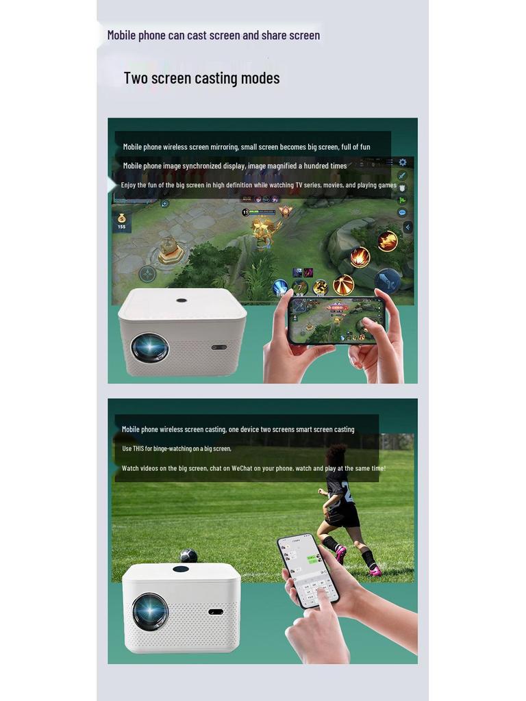 1080P Portable Home Projector with Wireless WiFi
