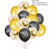 Black Gold 30 40 50 60 Years Birthday Party Confetti Balloon 30th 50th Birthday Party Decorations Adult Party Ballon Air Globos