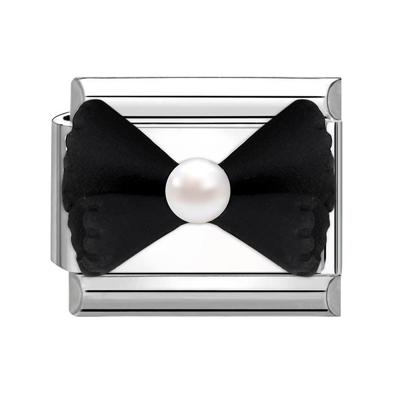 Sweet Cute Bow Knot Butterfly Pink Blue Heart Italian Charm Links Fit 9mm Stainless Steel Bracelet Women DIY Making Zircon Gift