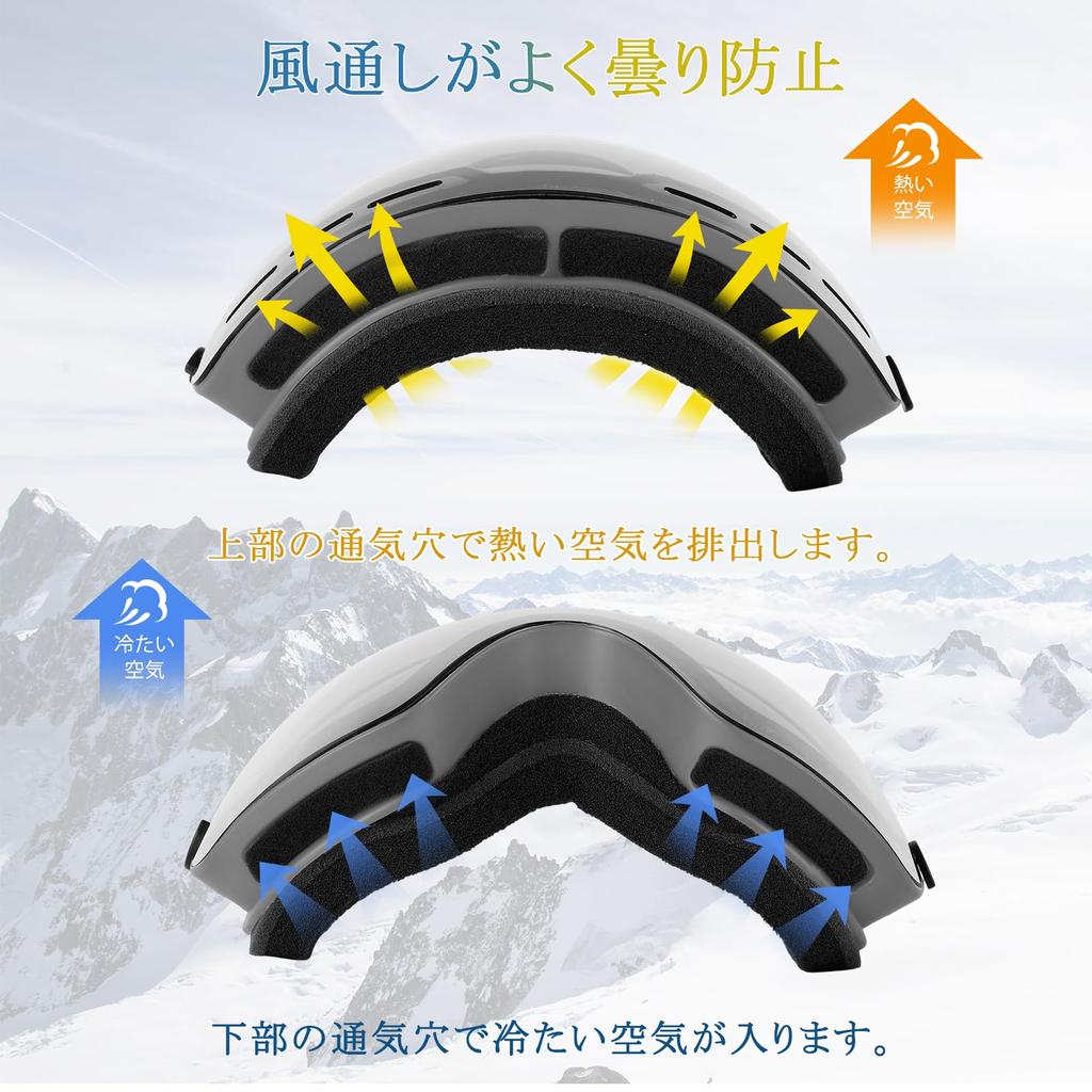 DEWEL Ski and Snow Wide Field of UV Impact Glasses Helmet Snowboard Spherical Storage Bag Case Ideal for Mountain and Other Outdoor Sports Goggles,