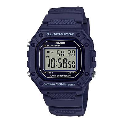 Relógio de Pulso Digital Padrão W-218H-2AV Masculino e Feminino Azul Marinho