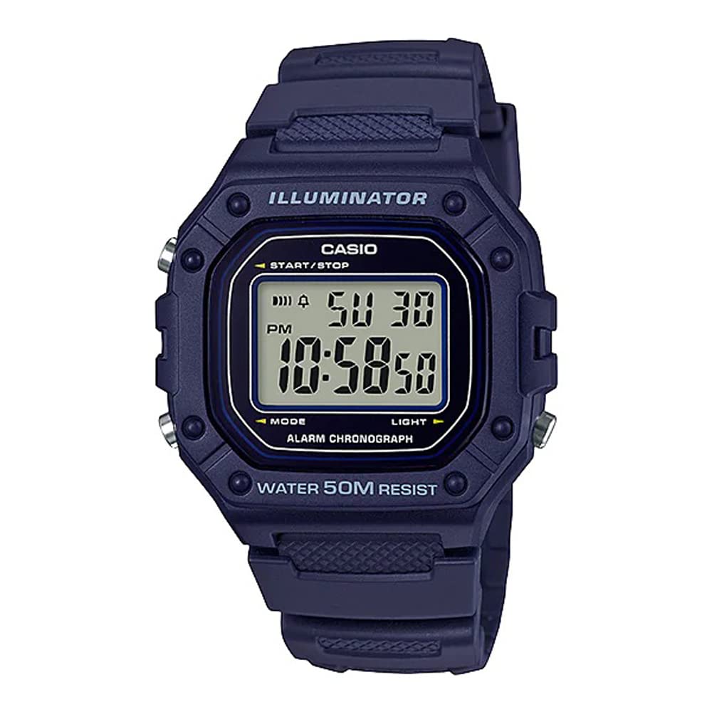 

Casio W-218 Series Standard Digital Wristwatch, Men s, Women s, Chippukashi, Overseas Model, Navy W-218H-2AV, Standard