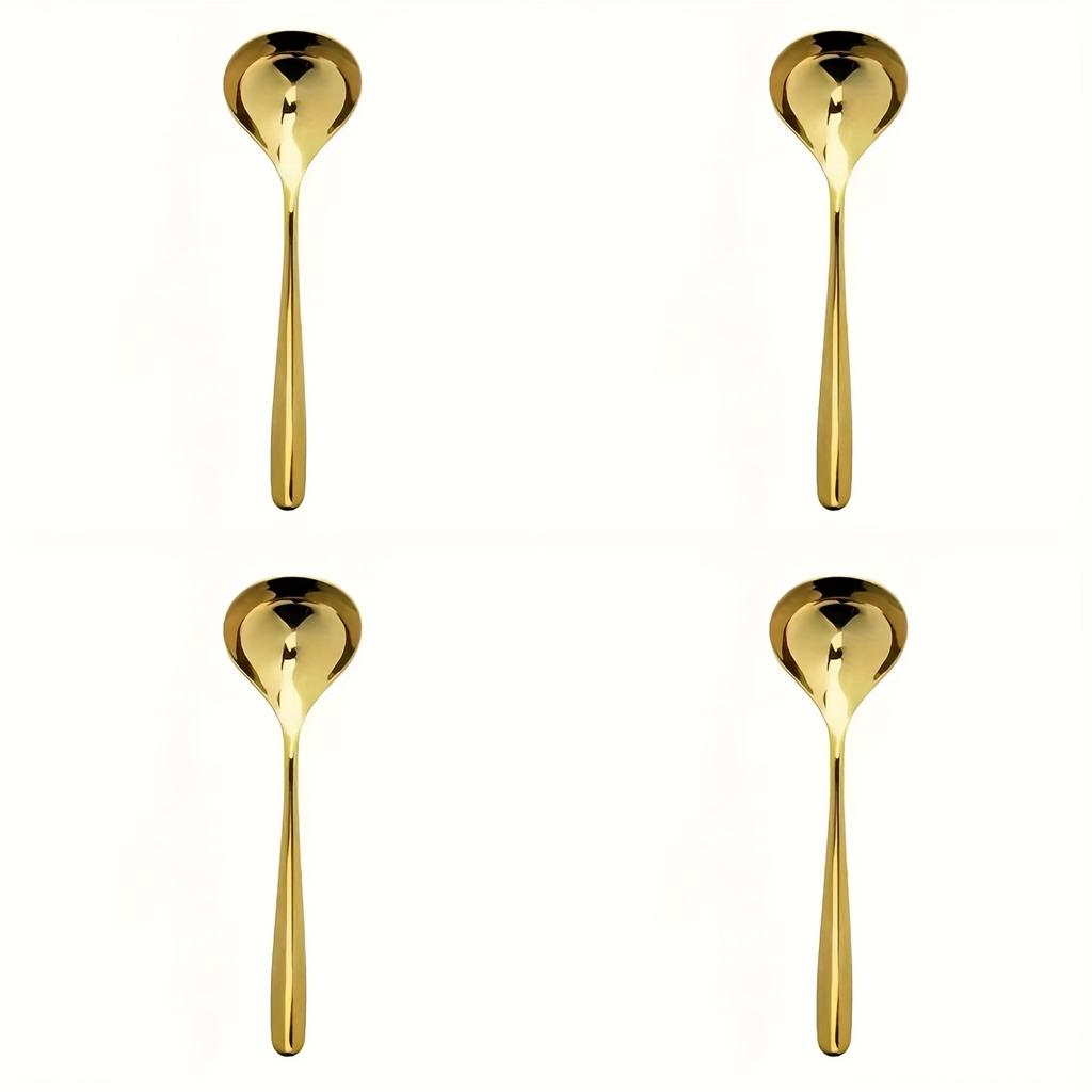 Durable Stainless Steel Soup Spoon with Long Handle - Thickened Large Serving Spoon for Adults,Ideal for Home & Restaurant Use