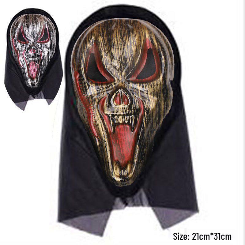 Pullover Ghost Skull Halloween Prank Mask - Shock & Scream Masquerade Face