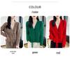 Autumn Women's V-neck Frog Button Wool Cardigan - Chinese Style Knitwear Jacket