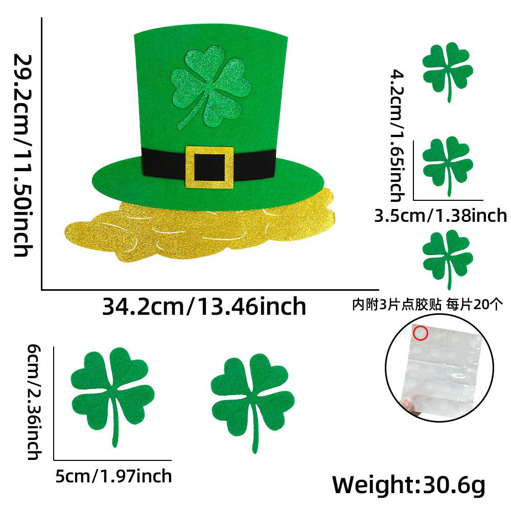 Whimsical St Patricks Day Door Decorations Featuring Playful Leprechaun And Styles Clover