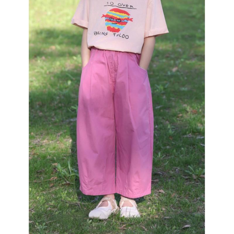 Girls' Lightweight Summer Casual Pants: Wide-Leg Mosquito-Repellent Pants, Loose-Fitting Long Pants for Babies