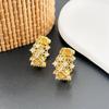 Niche Design Earrings, Ear Buckles, Women'S Personality Diamond-Encrusted Short Earrings, Hollow Zircon Earrings, Spot.