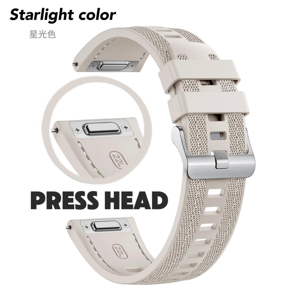 Nylon Silicone Strap for Huawei Watch GT5 Pro 46mm Band Wristband Bracelet for Huawei Watch GT4 Pro 22mm Universal Press Head Strap