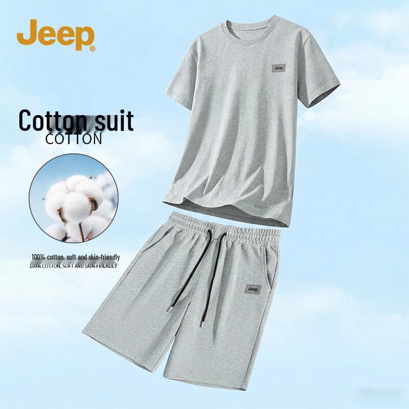 

JEEP Men s Summer Cotton Two-Piece Set 3XL