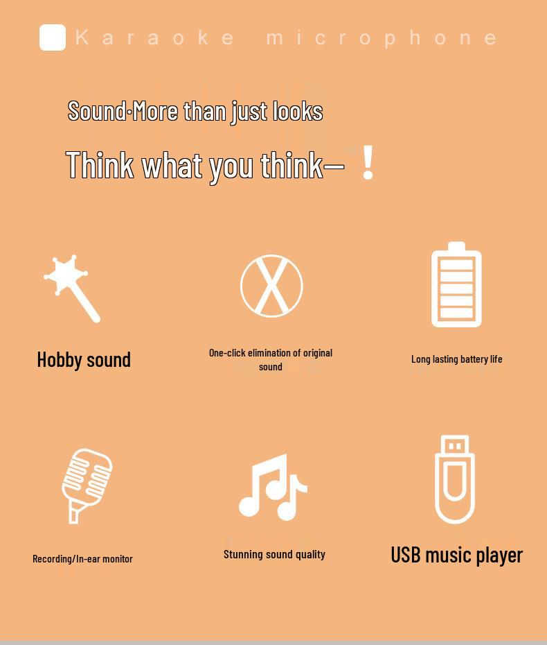 Wireless Home Karaoke Microphone for Kids with Built-in Speaker