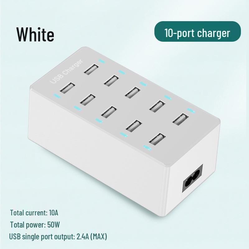 Multi-Port USB Fast Charger: Smart Desktop Charging Station for Multiple Devices