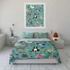 Colorful Dog Fitness Art Set Soft Comfortable Duvet Cover Bedding Set Included 1*Duvet Cover & 2*Pillowcases gift