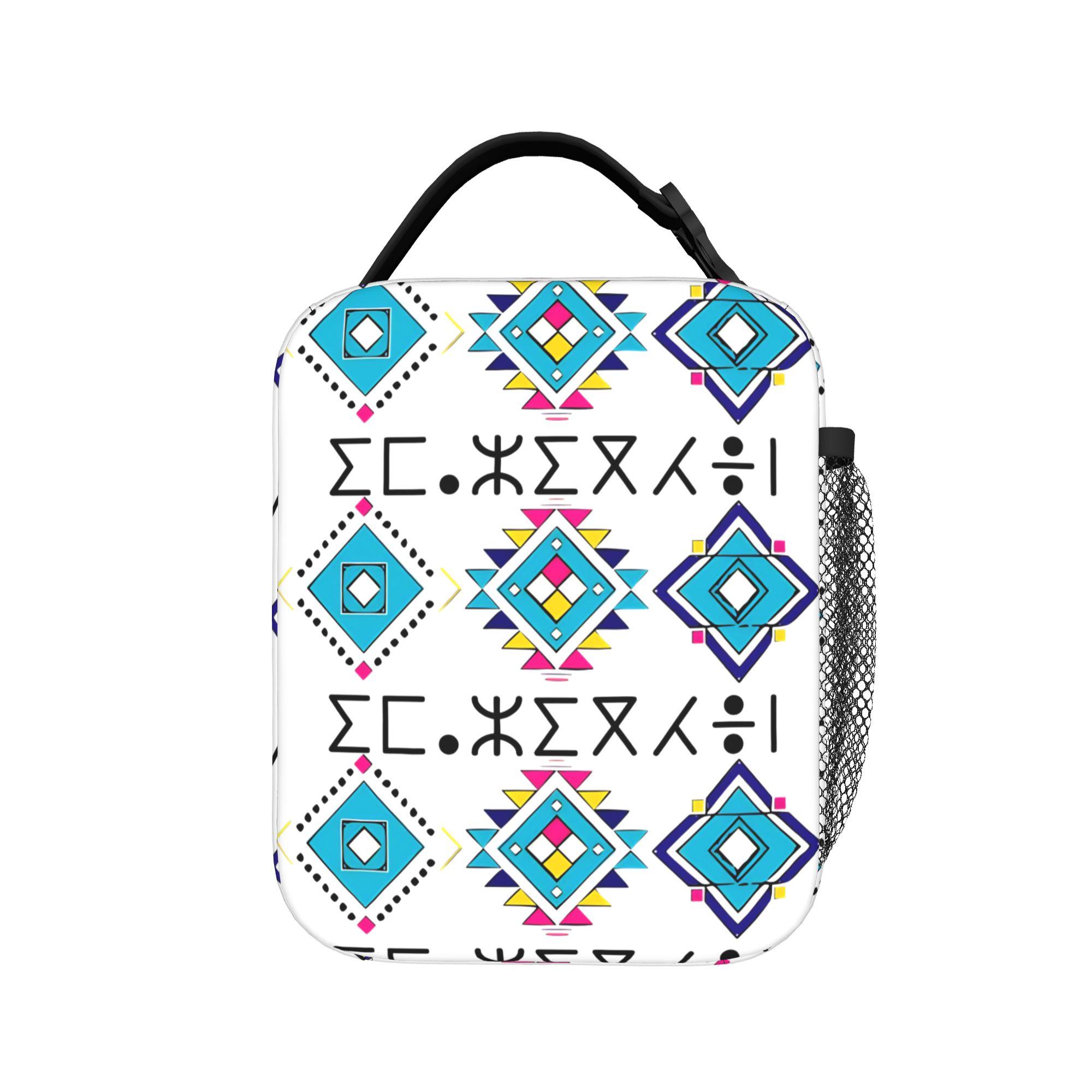 Lunch Bag Copie De Copie De A Pretty Amazigh Pattern In Four Colors Outdoor Picnic Lunch Box For Child Leisure Cooler Bag One Size