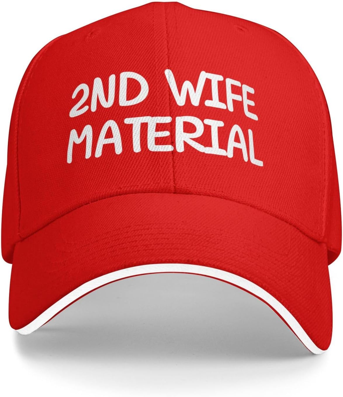 2nd Wife Material Baseball Cap Polyester Funny Adjustable Outdoor Sport Cap Adult One Size