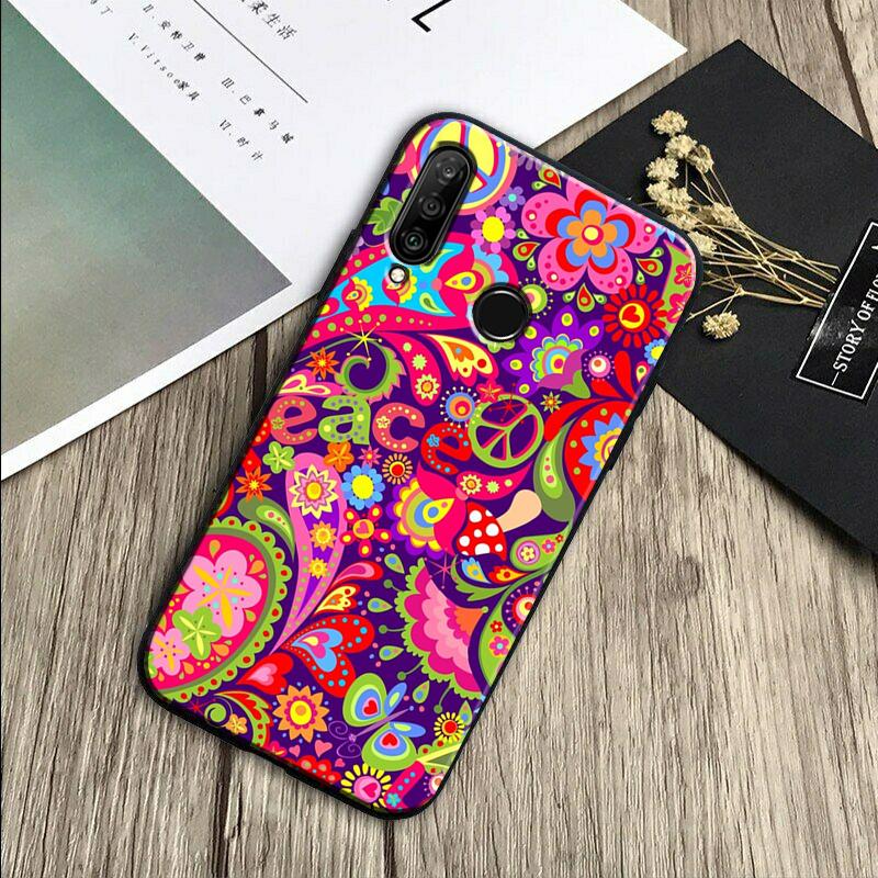 Hippy Hippie Psychedelic Art Peace For Huawei Nova 7i 3i 8i 11 12i 10 9 SE Y60 Y61 Y70 Y72 Y73 Y90 Y91 P20 P30 Pro P40 Lite Case