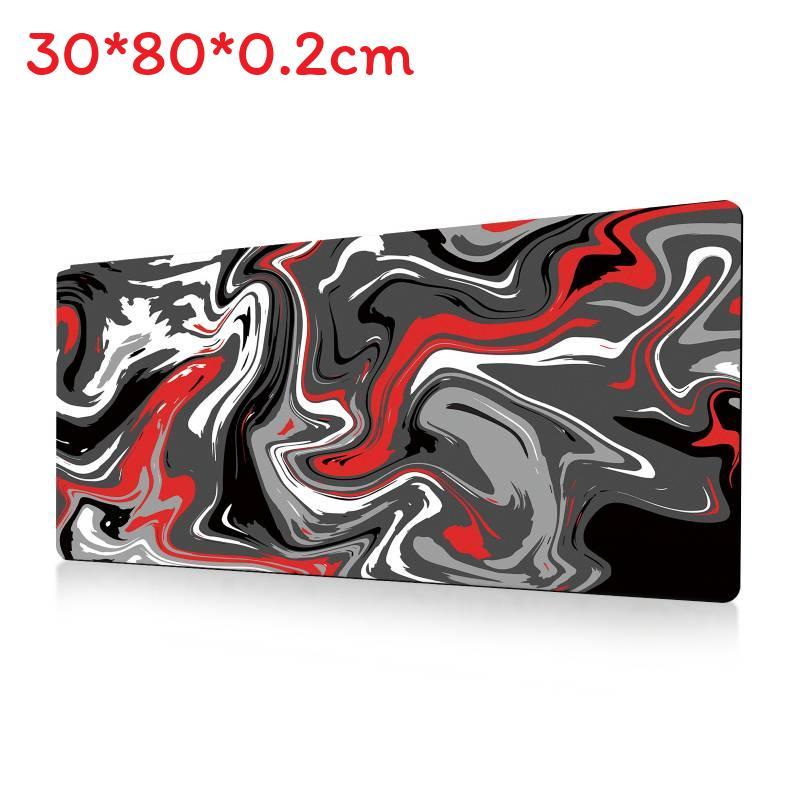 Ofis Masası Konforu İçin Kaymaz Yüzeyli Soyut Akışkan Büyük Mouse Pad