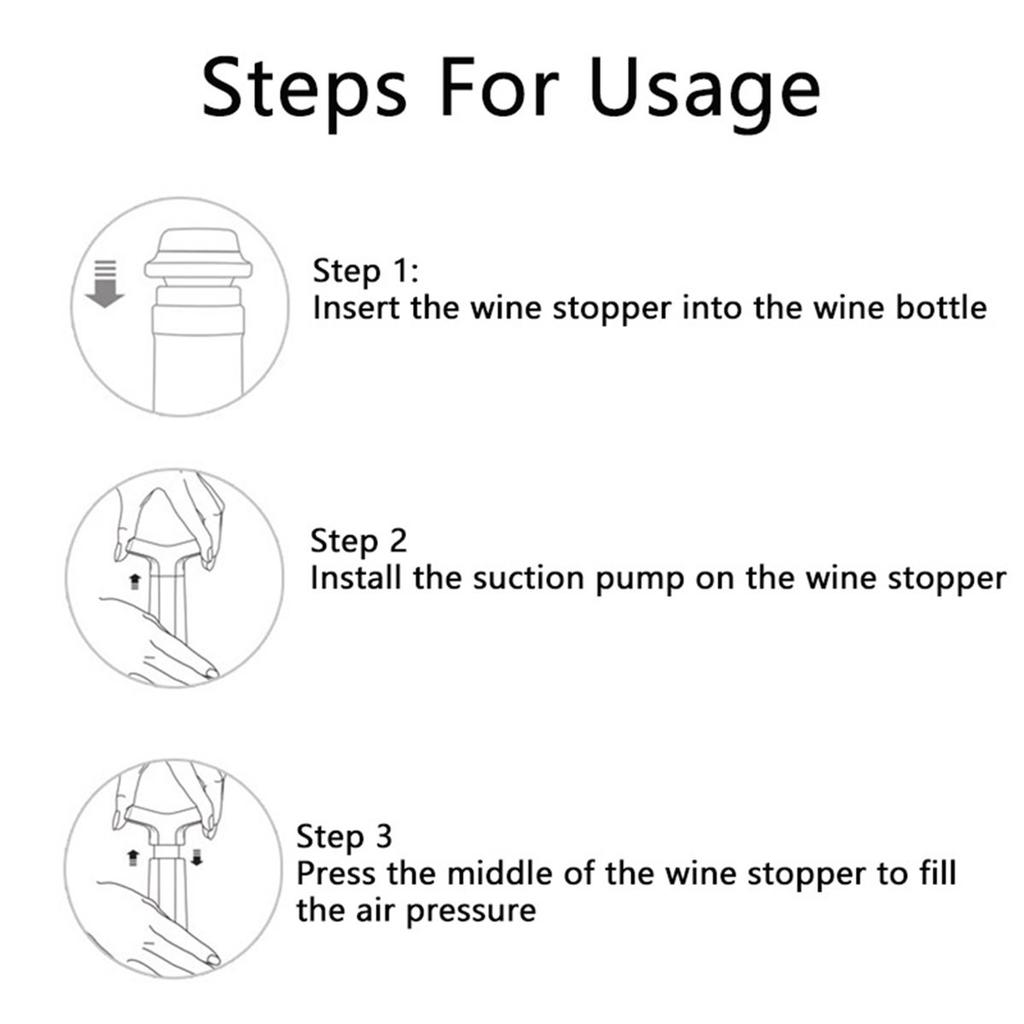 2026 New Vacuum Wine Stoppers Vacuum Pump Manual Wine Stoppers with 4 Reusable Wine Bottle Stoppers Sealer Keeps Wine