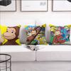 Cartoon C-Curious Affe G-George Kissenbezug Kissenbezug Dekoration Zimmer Haus Sofa Wohnzimmer Büro Auto Nordische Schlichtheit