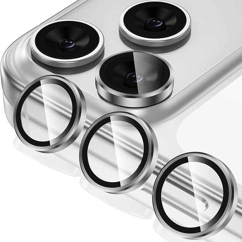 Protetor de Câmera de Metal e Vidro para IPhone 17Pro Max Air 16 15 14 17 Pro 17 ProMax 16 Plus Lente Capa de Anel de Vidro Temperado para IPhone17 Pro Max Capa de Lente