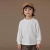 Hacikis Unisex Round Neck Long Sleeve White T-Shirt