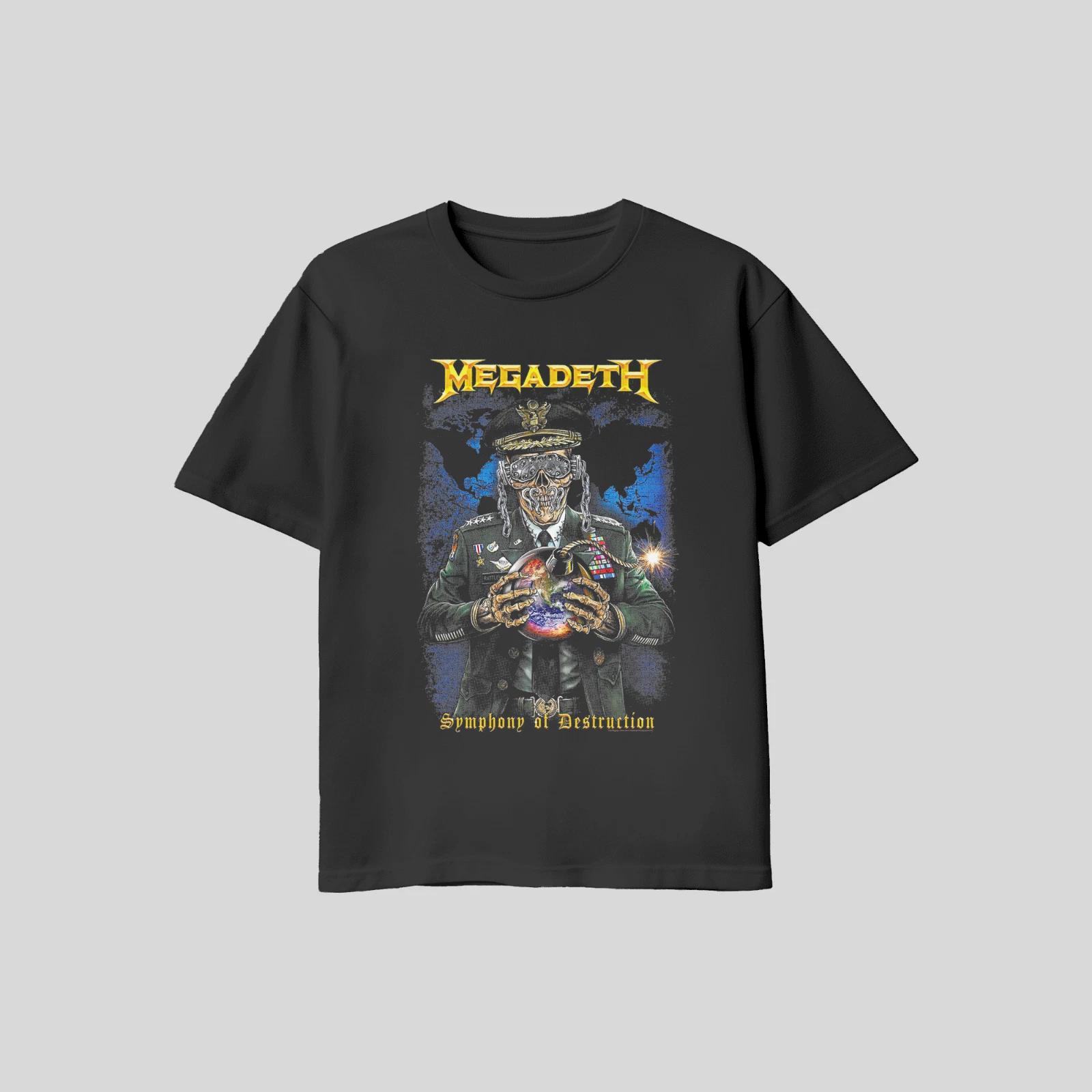 Unisex Adult Casual Graphic Megadeth Dave Mustaine Symphony Of Dest... S