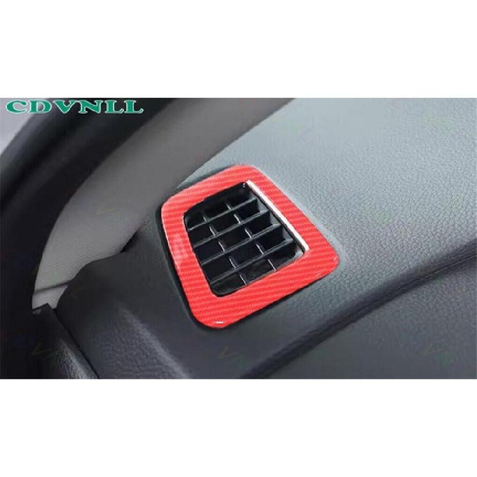 Dashboard L&R Air Outlet Vent Cover For Honda CR-V CRV -24 Red Carbon Fiber