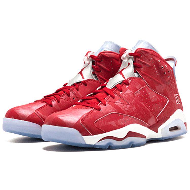 Air Jordan 6 Retro Slam Dunk Unisex-Sneakers Rot Varsity-Rot Varsity-Rot-Weiß 717302-600