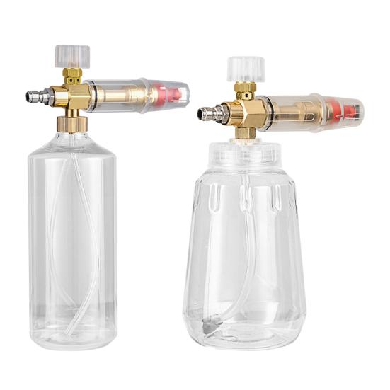 1L Bottle Cleaning Watering Can Adjustable Nozzle 4000 PSI Transparent Cavity with Scale