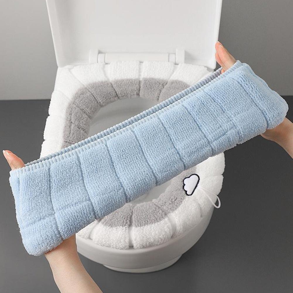 Toilet Seat Cover Closestool Lid Mat Polyester Material Soft Cushioning