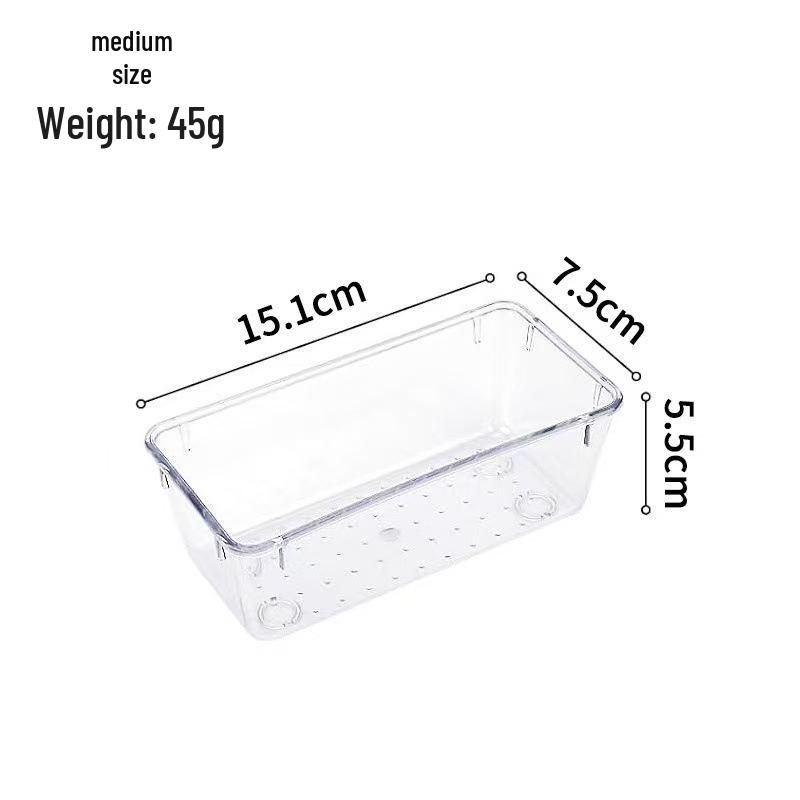 Acrylic Shelf Set with Cosmetic Organizer and Dorm Drawer Divider