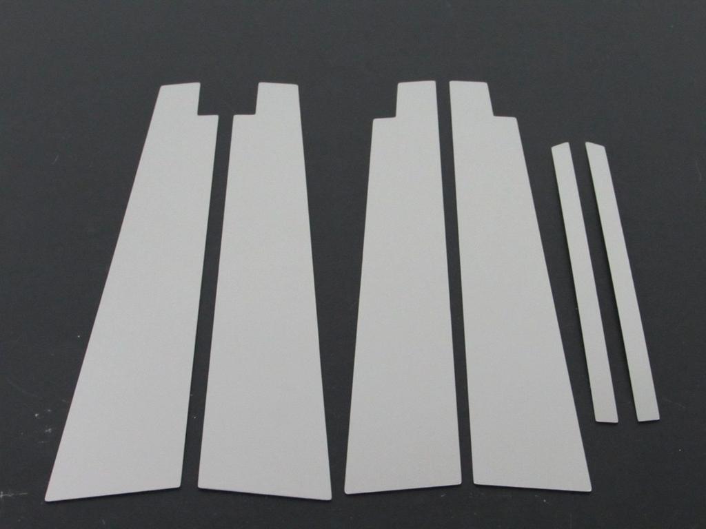 BRIGHTZ Stainless Steel Plated Pillar Panels with Visor Attachment for Toyota Crown Majesta Fits and Crown Majesta Ultra-Mirror (171, 173, 175, 177)