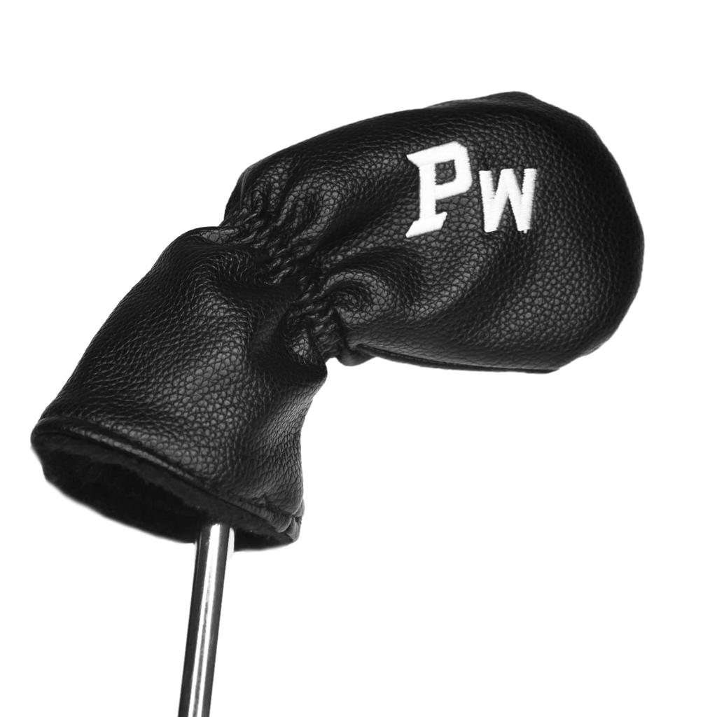 Andux 10pcsset PU Golf Iron Club Head Cover with Numbers On Both Sides Black MTPU02