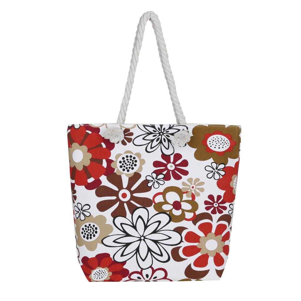 Bohemia Canvas Tote Bag With Dualsided Pattern And Large Capacity For Daily Use
