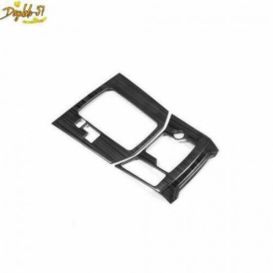 2X Black Titanium Central Console Gear Shift Panel Trim For Mazda CX-5 2017-