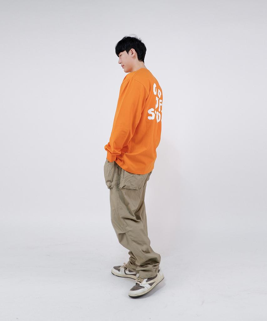 Gupeuopeuseutyudio Gofs Main Logo Long Sleeve - Orange
