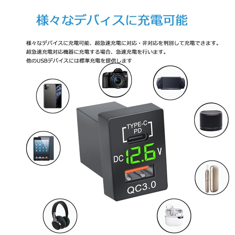 IDVAN Compatible with Toyota Vehicles, USB Port, USB Extension Kit, USB Power Supply Expansion,