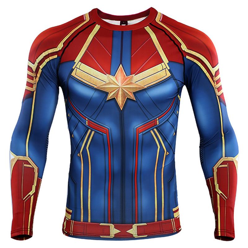 

Мужская тренировка Компрессионная рубашка 3D-печатная футболка Быстрое сухое беговые колготки с длинным рукавом Спортивная одежда Одежда для тренировок